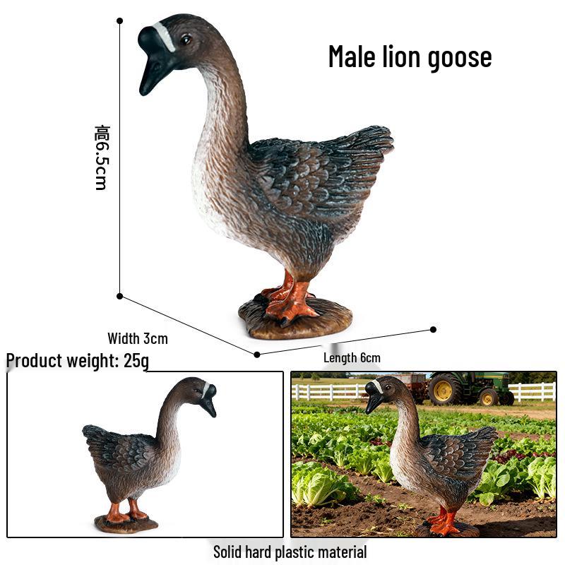 Farm Animal Simulation Toy Set: Chicken, Duck, Goose, Boar, Horse, Cow - Educational Gift for Children, Cognitive Ornament