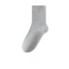 Male Spring and Autumn Pure Cotton Pure Color Antibacterial Sweat Absorbent Tube Cotton Socks