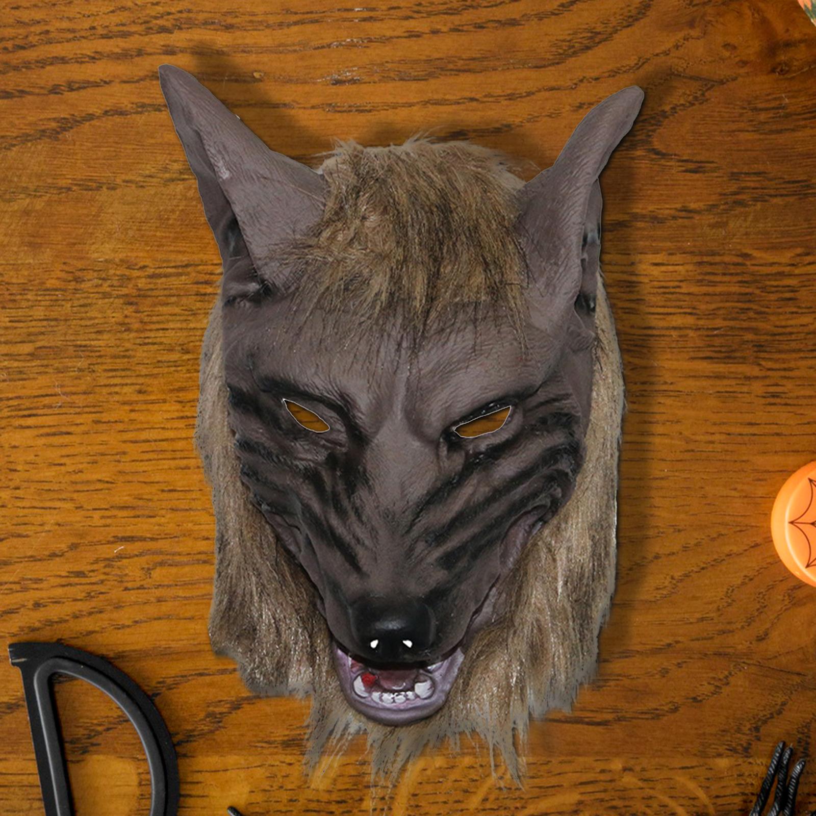 Werewolf Costume Accessories Adults Vinyl Wolf Claws Scary Realistic Wolf Mask