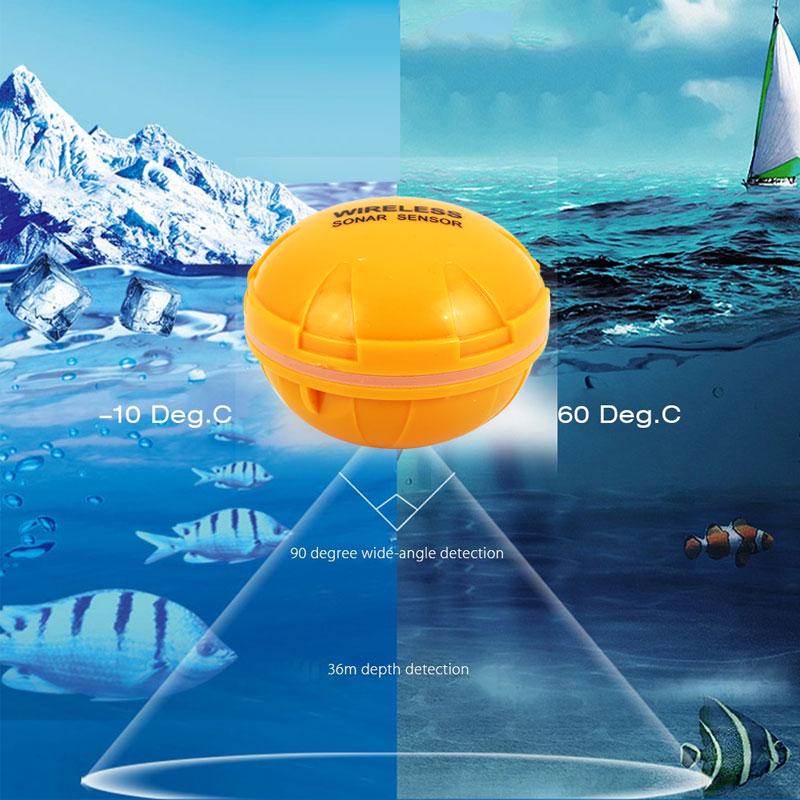 WiFi Bezdrátový Smart Fishfinder Sonar IOS Smartphone Android Vyhledávač ryb Shore Tablet Loď 125KHz Jezero 36M Aplikace Moře