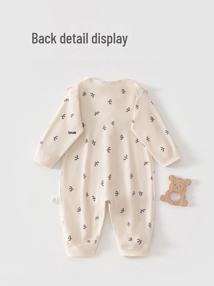 Pure Cotton Lace Collar Baby Girl Jumpsuit - Sweet Spring/Autumn Romper Outfit