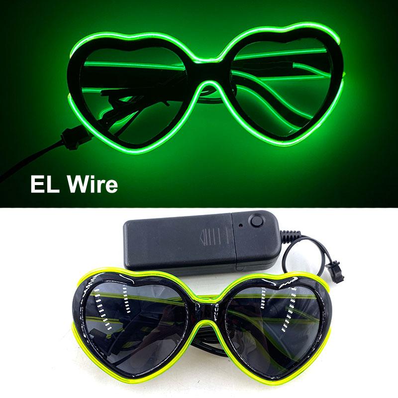 Hot Sale Luminous Neon Glasses With Lights LED Eyeglasses Bar Rave Parties Props Glowing Glasses Festival Club Supplies