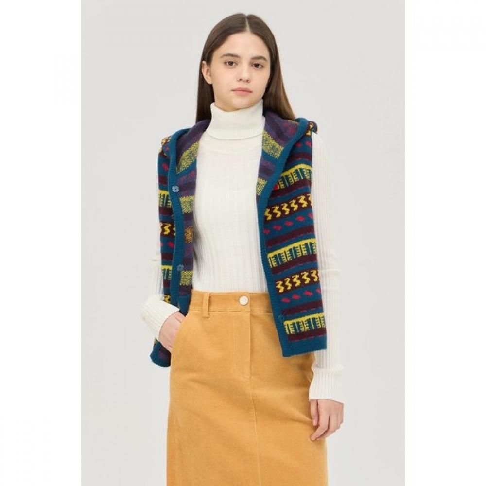 Benetton Jacquard Toggle Knit Vest Bakvf2561