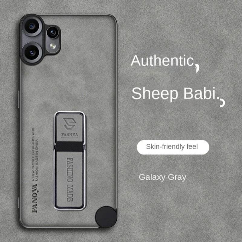 Sheepskin Leather Case for Nothing CMF Phone 2 Pro Case for CMF Phone2pro Luxury Matte Silicone Bumper Stand Holder Back Cover