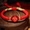 12 Zodiac Eight Patron God Of Wealth Benmingfo Patron Smulet Red Rope Hand-Woven Adjustable Hand Rope Bracelet