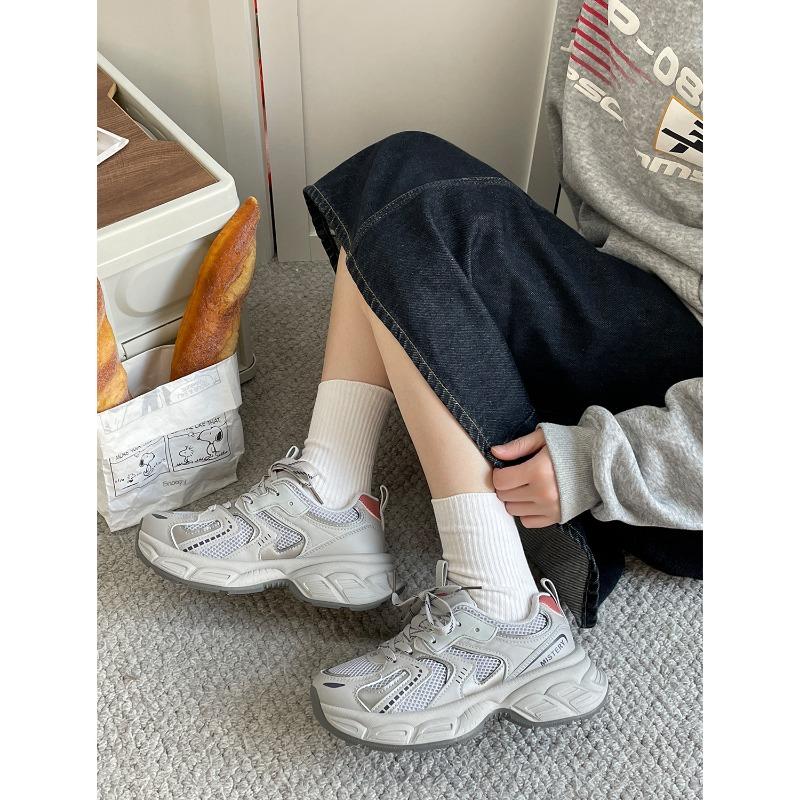 Spring new thick-soled heightening dad shoes versatile fashion casual shoes 2676