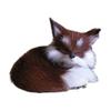 Simulation Fox Toy Realistic Adorable Plastic Fleece Long Plush Cute Squatting Fox Model for Home