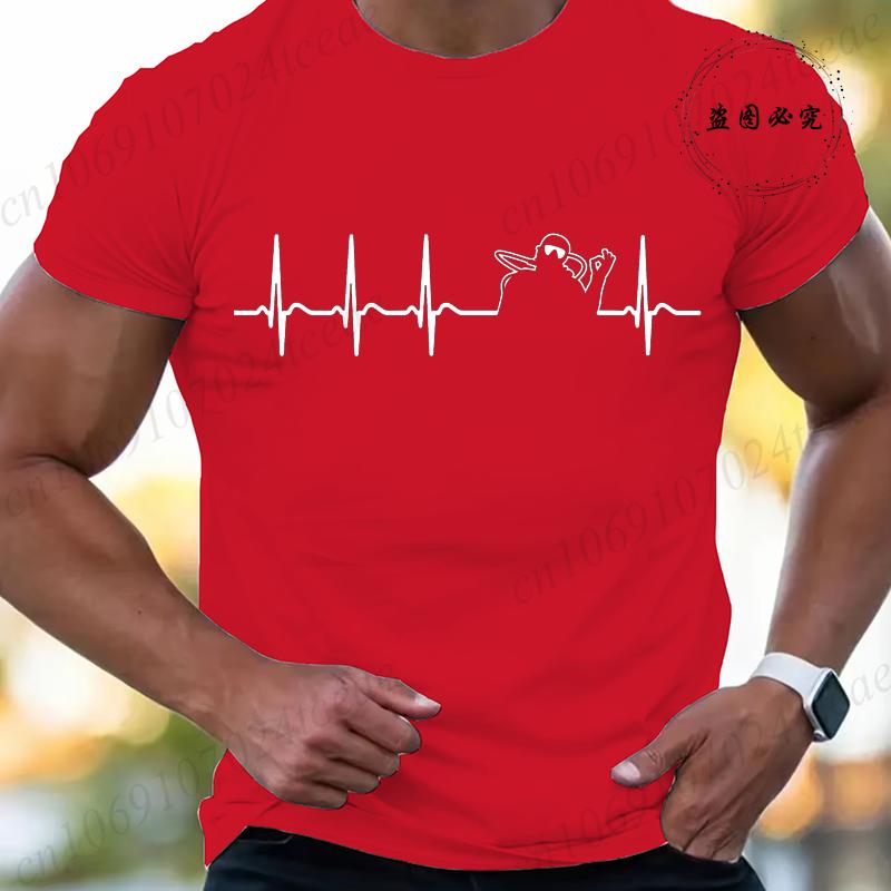 Heartbeat Scuba Diver Scuba Diving Funny Mens Tshirts Summer Short Sleeve Tee Shirts Fashion Casual Tops Men Male Clothing