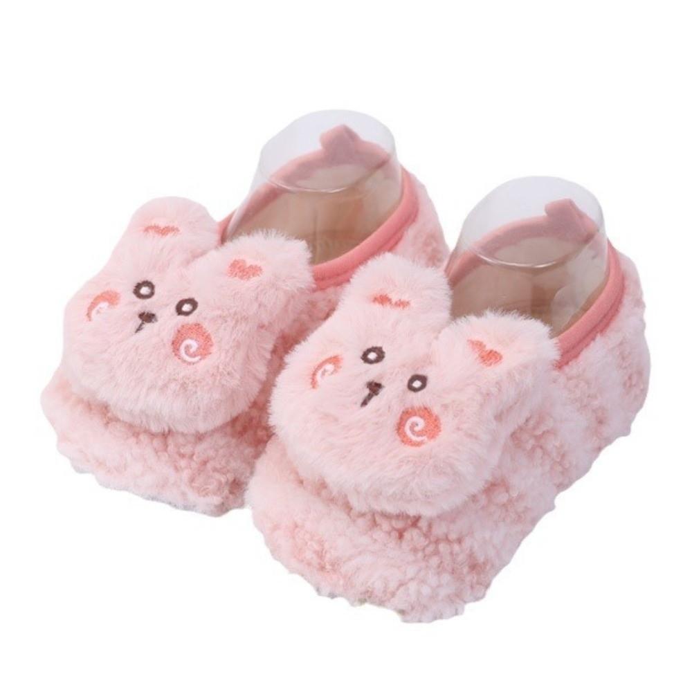 Thickened Kids Plush Slippers Cartoon Indoor Home Slippers New Baby Floor Socks Indoor Use