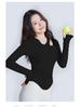 Women's Long Sleeve Yoga Top with Chest Pad: Autumn Pilates Fitness T-Shirt