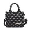 Chessboard denim bag color matching diamond handbag new simple and versatile small square bag shoulder messenger bag