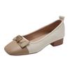 Women's Bow New Square Toe Shallow Ladies Flat Shoes woman Female Patchwork Bowknot Low Heels loafers footwear zapatos mujer