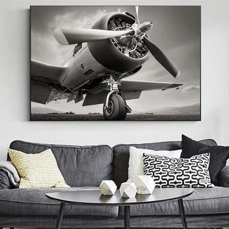 Vintage Aircraft Propeller Poster Prints Aviation Combat Aircraft Canvas Painting Wall Art Gift For Living Room Home Decor