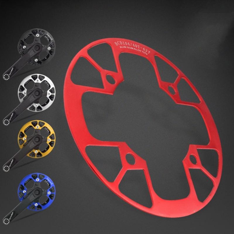 Mountain Bike Chainwheel Guard Cover Aluminum Alloy Bicycles Chainring Guard Bike Crankset Protector Easy To Use
