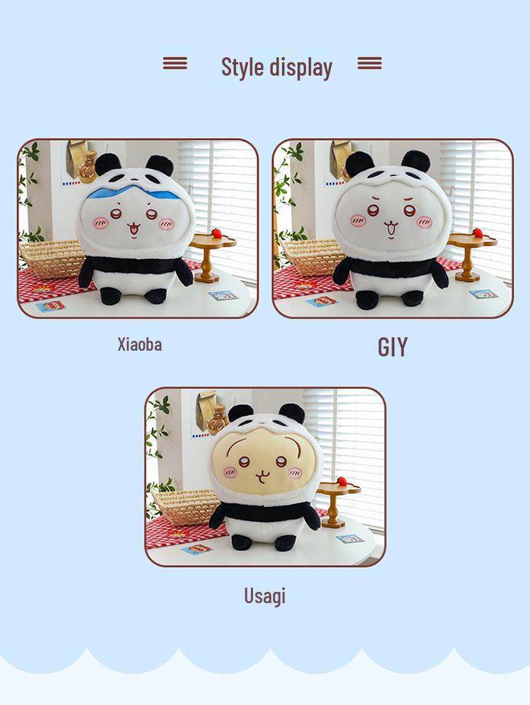 Chiikawa Plush Toy - Cute Panda Transformation Hachi Usagi Doll Gift