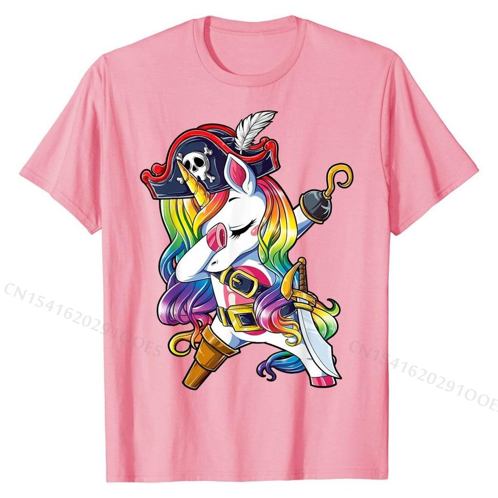 Dabbing Unicorn Pirate Roger Costume Kids Girls Boys T-Shirt Tops Shirt Cute Printed On Cotton Men's T Shirt