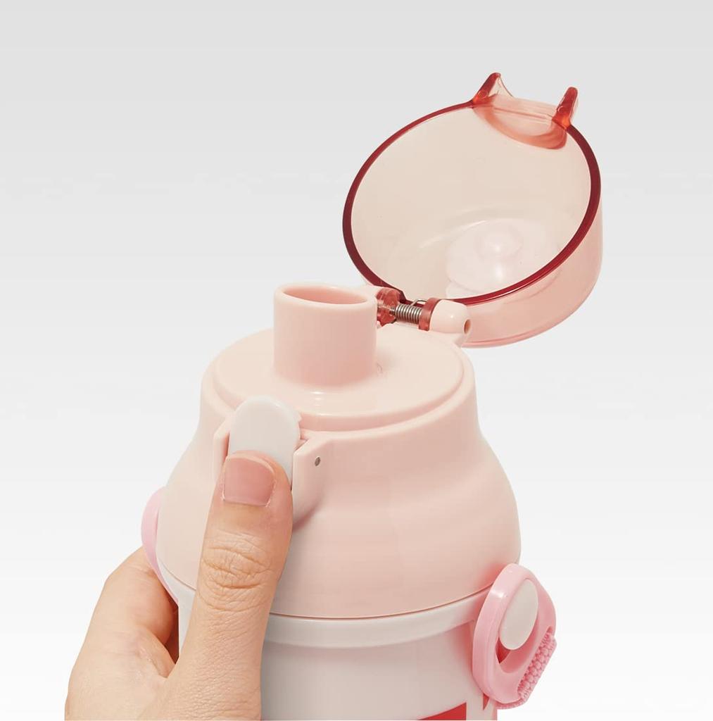 Skater mofusand Water Bottle, 480ml, for Children, Plastic, Made in Japan, PSB5SANAG-A