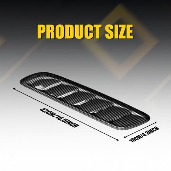 Adesivo de Ventilação de Entrada de Ar para Capô de Carro, Acabamento com Aparência de Fibra de Carbono