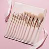 11pcs Professional Cosmetic Brushes Set Soft-bristled Brush Foundation Brush Eyebrow Eyelash  Gift