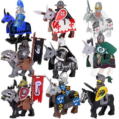 Middeleeuwse Ridder Figuur Bouwstenen Romeinse Rohan Tempel Soldaat Infanterie Commandant Rijden Oorlogspaard Wolf Orc Jongen Speelgoed Cadeau S009