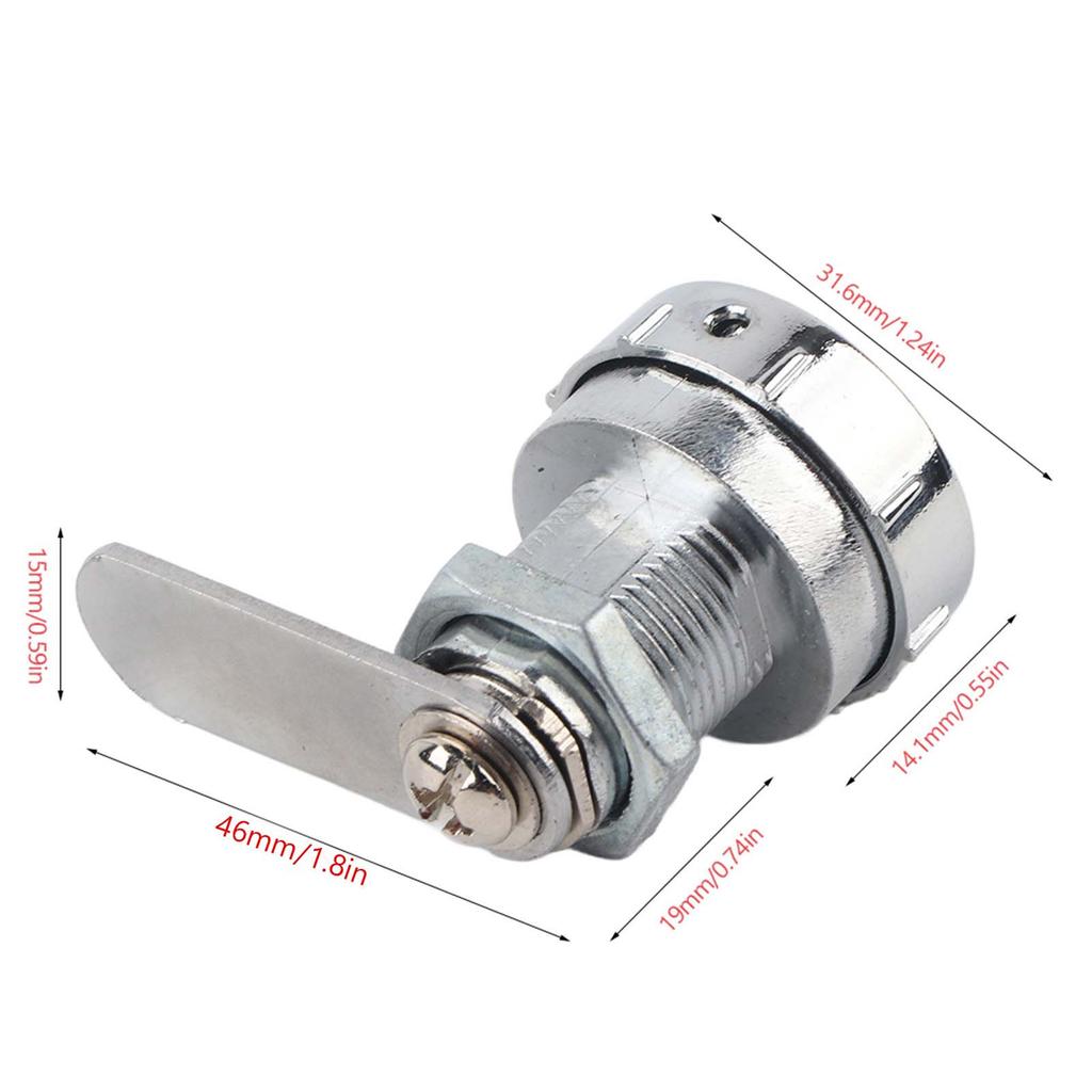 3 Digit Combination Cam Cabinet Silver Stainless Steel Convenient Password Security Coded Lock