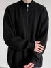 Men's Solid Color Zipper Cardigan Sweater - Autumn & Winter Loose Knit Outerwear