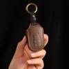 Vintage Leather 5-Button Key Fob Cover Case for Honda Civic Accord CRV HRV Pilot  2024 2025 2026, Handmade Crazy Horse Leather, Black