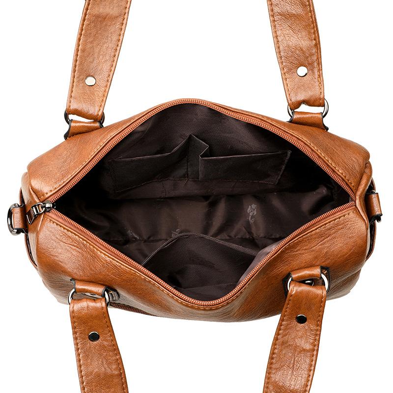 Nová podzimní a zimní mateřská taška z měkké kůže, evropská a americká všestranná crossbody taška přes jedno rameno, dámský batoh