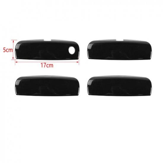 4x Exterior Door Handle Trim Cover Decoration for Dodge Charger 2010- Black