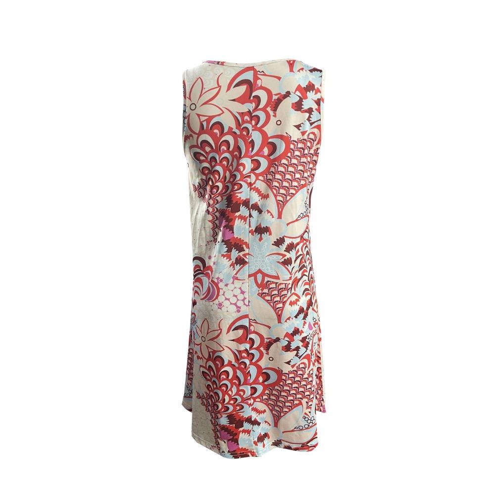 Summer Dresses for Women Beach Floral Tshirt Sundress Casual Pockets Boho Tank Dress