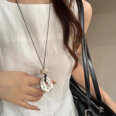Korean Ins Style Simple Irregular Geometric Necklace Autumn Long Style with Skirt Neck Chain Accessories Collarbone Chain