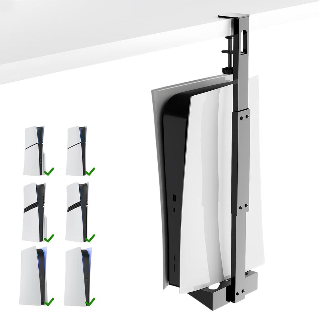 New PS5 Holder PS5 PS5 Slim Vertical Headphone No Drilling Improved Heat PS5 Compatible Compatible with both the Standard and Digital Versions of PS5