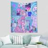 Cartoon Internet Addicted Girl Hanging Cloth Office Living Room Tapestry Home Wall Decoration Tapestry