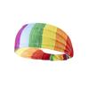 Breites Stirnband Bequeme Weiche Elastische Stirnbänder für den Alltag Yoga Training Regenbogen-Print Pride Edition