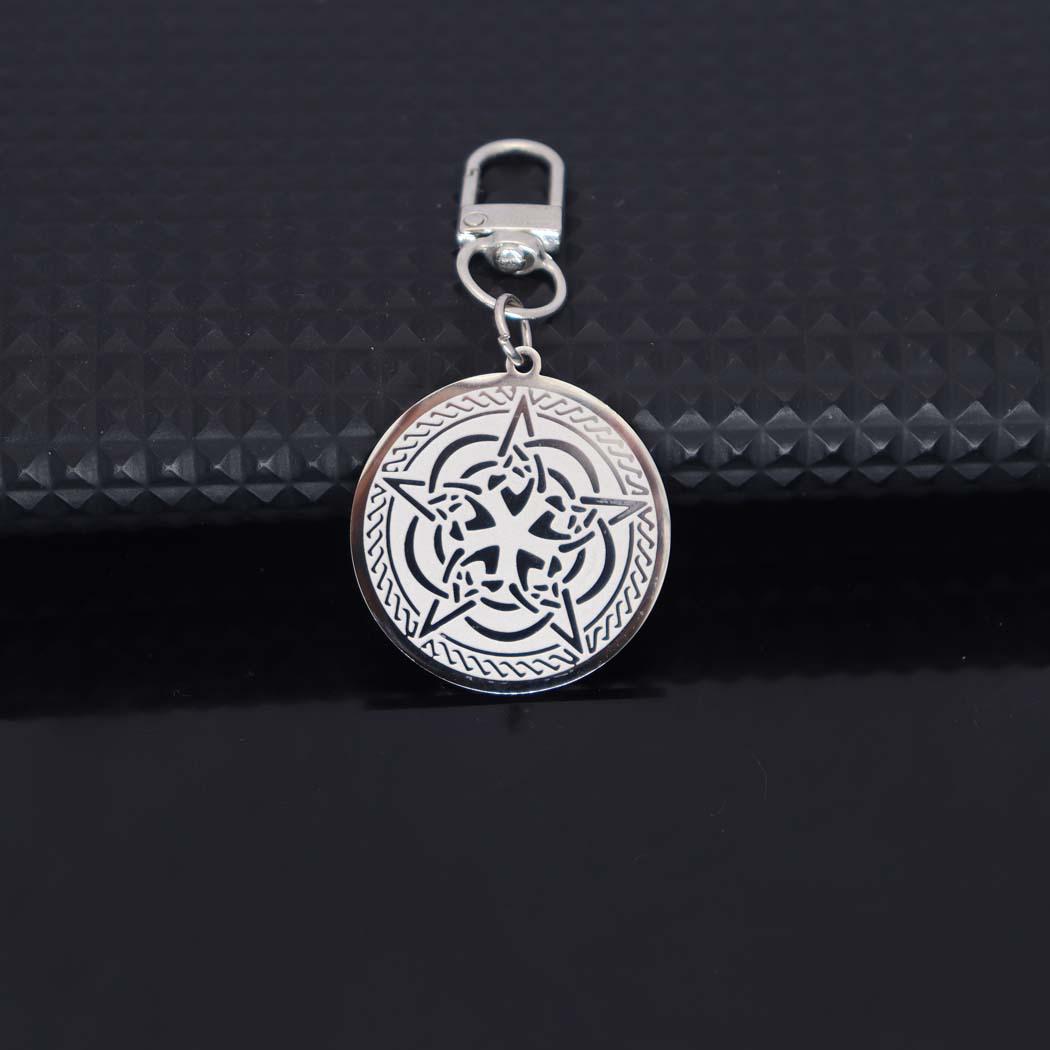 

Solomon Stainless Steel Retro Star Pendant Keychain