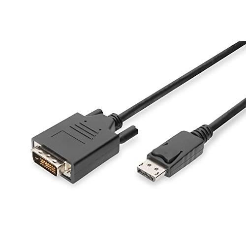 Adaptateur - DIGITUS - DB-340301-030-S - DisplayPort vers DVI-D - Résolution Full HD - Connecteurs plaqués or