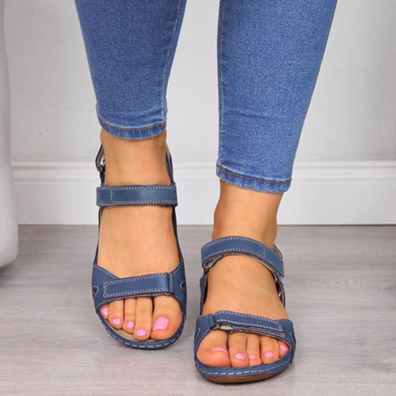 New Women 'S Sandals Flat Open Toe Shoes Women 'S Casual Platform Women 'S Retro Sandals Women