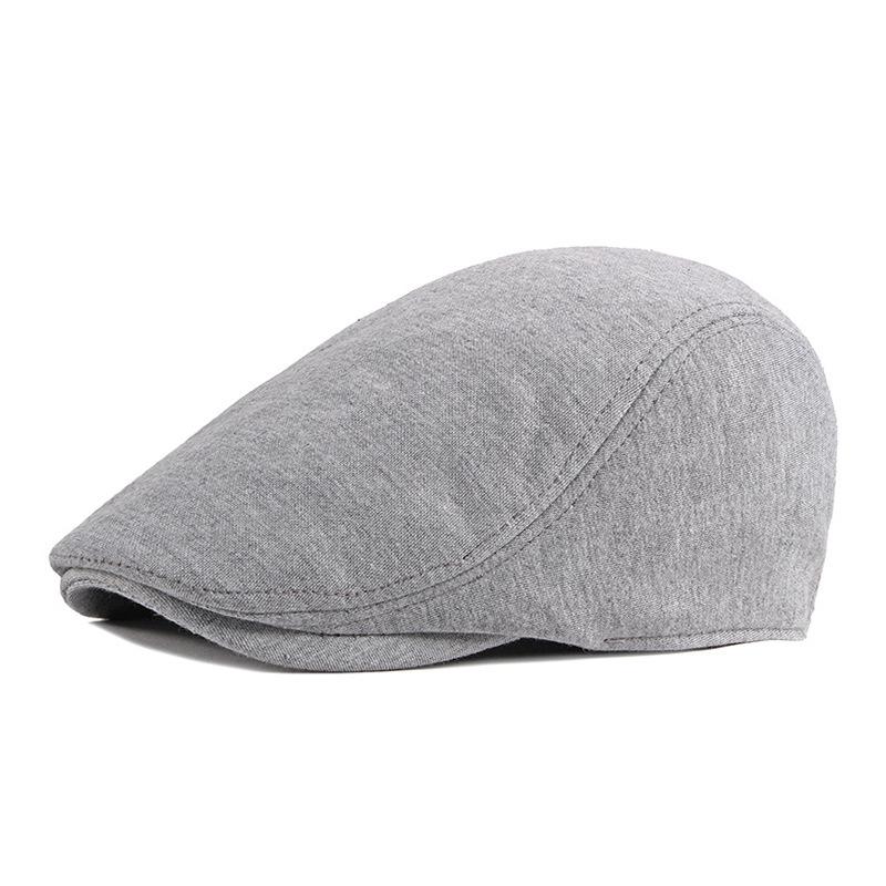 Unisex Retro Duckbill Cap - British Style, Solid Color, Ideal for Spring and Autumn, Perfect for Middle-Aged and Elderly.