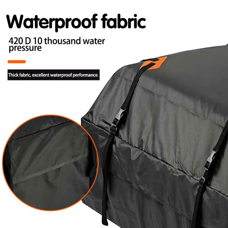 Cross-Border 420D Waterproof Car Roof Rack Cover, Dustproof and UV Resistant Oxford Cloth with Buckle System.