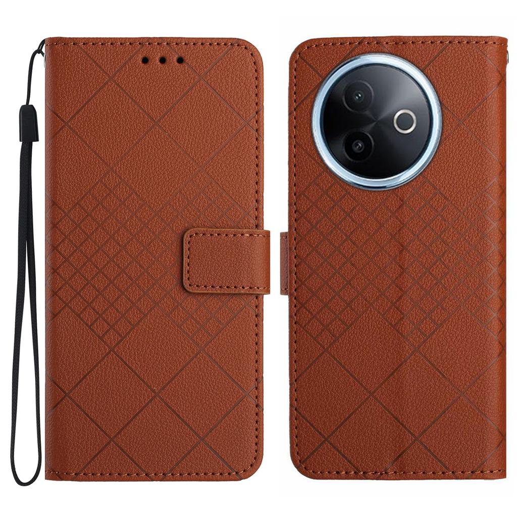For vivo Y39 5G Phone Case Wallet Imprint PU Leather Flip Folio Cover