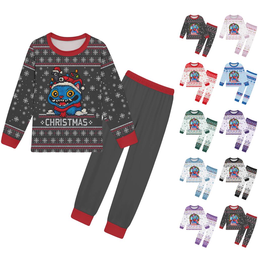 Jentesett Barn T-skjorte 2 stk Langermet Tegneserie Klær Antrekk