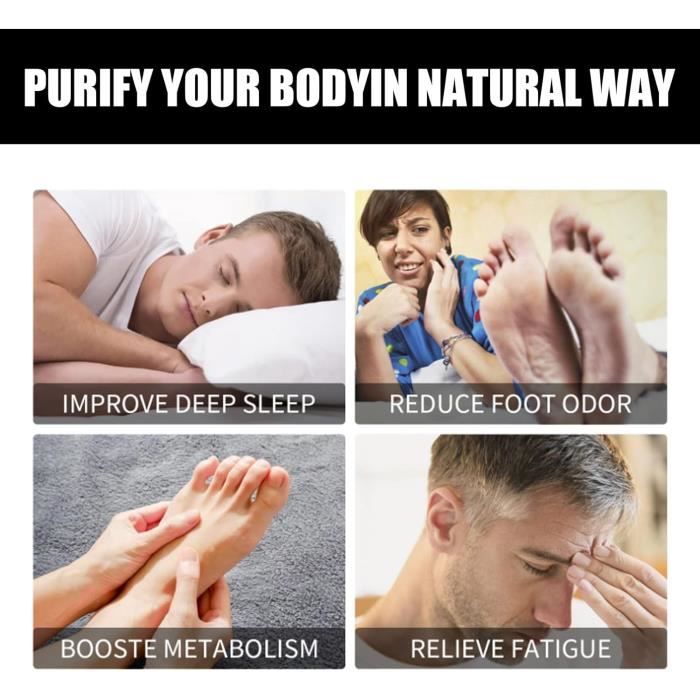 Patchs détoxifiants - 100 Pieds - Ingrédients naturels - Vegan - Aide au sommeil