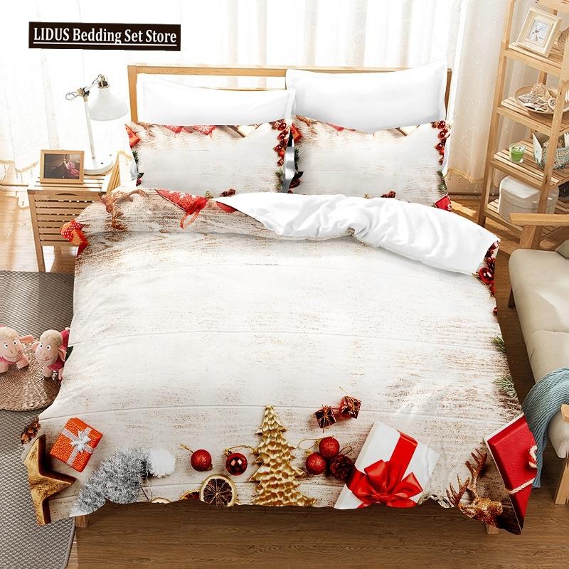 

Merry Christmas Bedding Set Children Duvet Cover Set Fashion Quilt Cover Boys And Girls Christmas Comforter Cover Bedding Sets EU single(135x200cm)