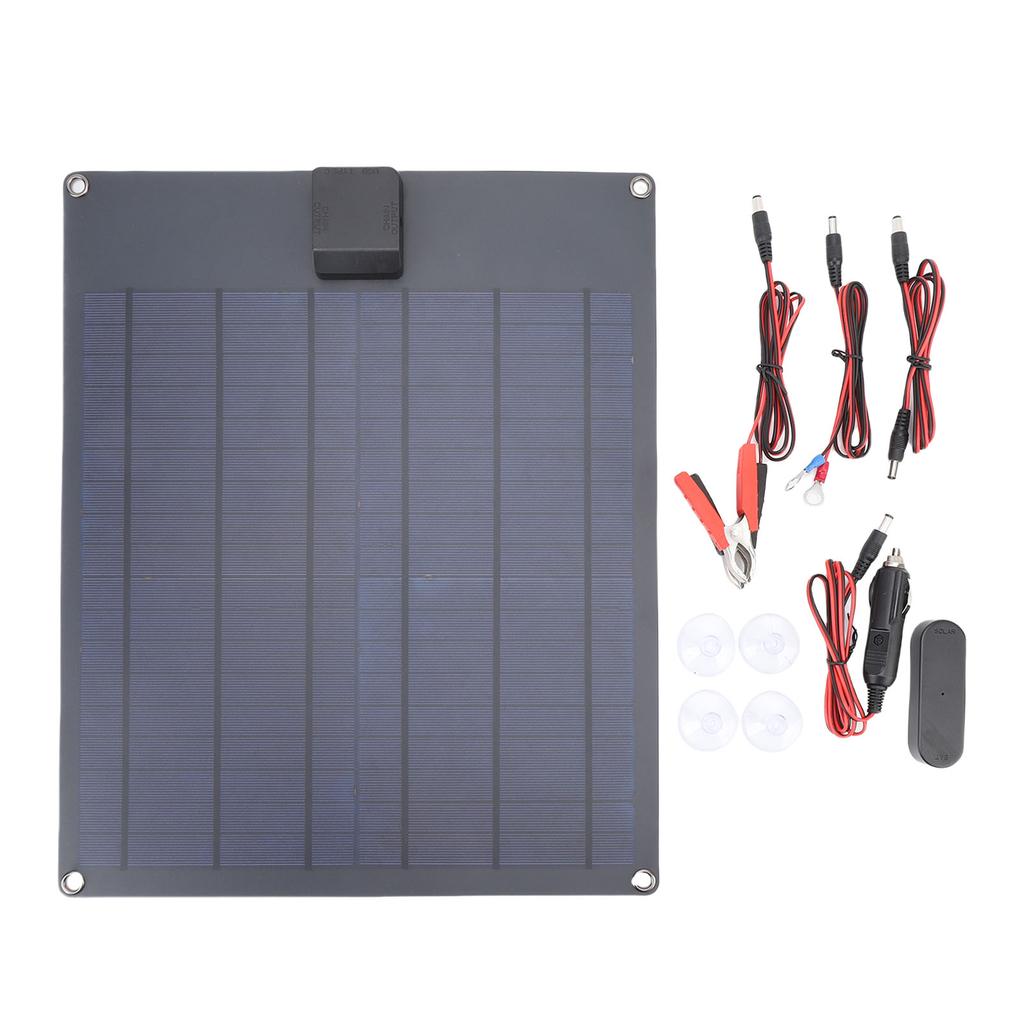 35W Car Battery Solar Charger Portable Water Proof Solar Panel Kit with Battery Controller for RVs Tractors Lawn Mowers