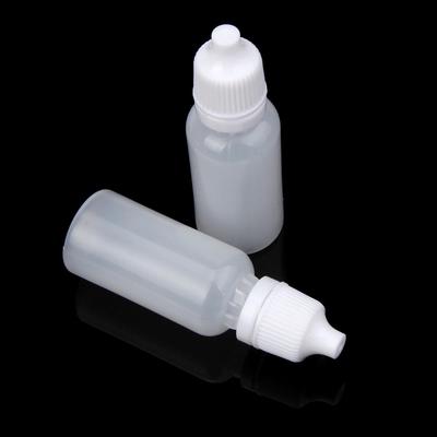 100 szt. 15 ml pustych plastikowych butelek z kroplomierzem do płynów do oczu