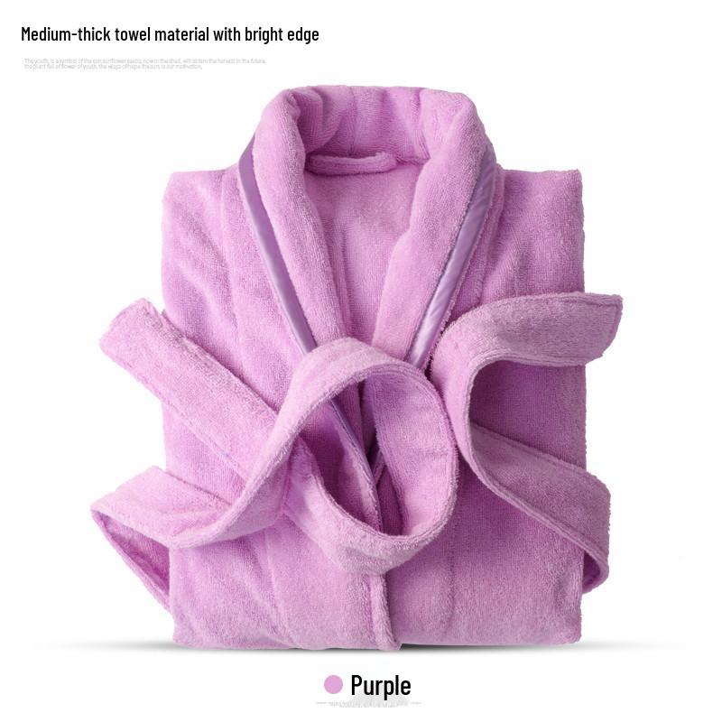 Cotton Unisex Bathrobe - Warm Yukata Style for Couples, Plus Size, Ideal for Hotels
