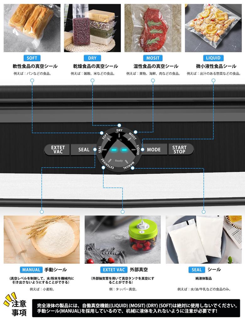 Gegizun Vacuum Packing Machine Food Sealer New 85kpa Suction Household Automatic Vacuum Sealing Packing Machine Compatible with Vacuum Packing Dry and