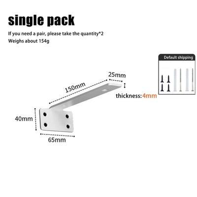 Thickened Floating Shelf Brackets Integrated Wall-Mounted Invisible L Bracke Rust-Resistant Space-Saving Furniture Board Support