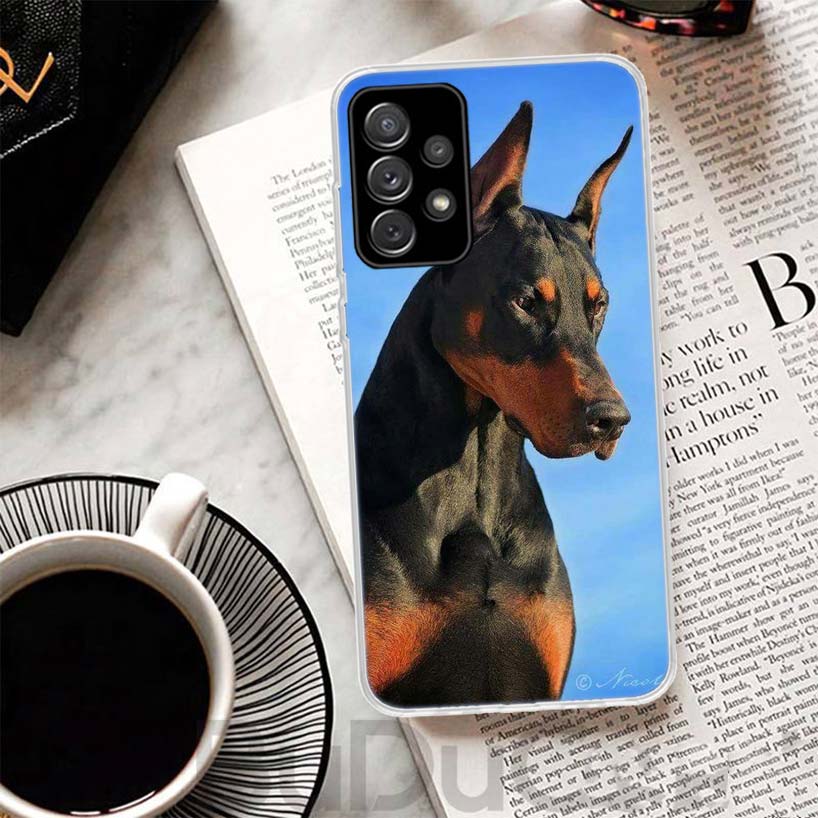 Black Dachshund Doberman Cover For Samsung Galaxy A51 A50 A71 A70 Phone Case A21S A31 A41 A10 A20E A30 A40 A01 A11 A6 A7 A8 A9 C