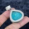 Amazonite Gemstone Handmade 925 Sterling Silver Jewelry Pendant 1.97" MM-3415